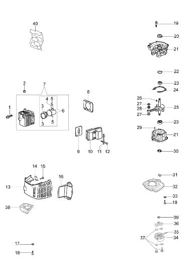 Engine assy TG 2750 XP Hedgetrimmer