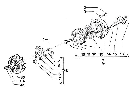 Starter assy 8510 IC Brushcutter