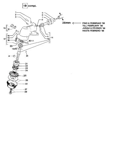 Bevel gear (Until 02/98) 8510 IC Brushcutter