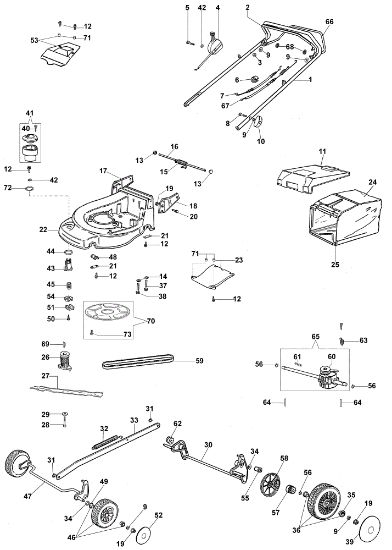 Illustrated parts list AR 48 BS Lawnmower