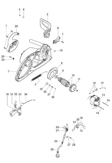 Motor EF 2000 E Electricsaw