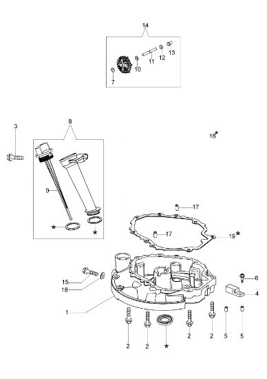 Crankcase cover LR 48 PK (K40) Lawnmower