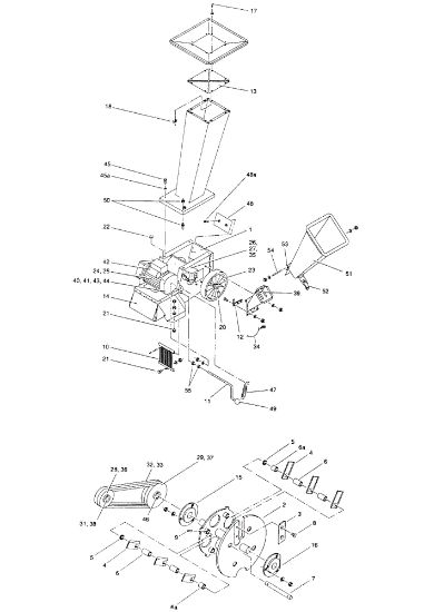 Illustrated parts list BT 5500 Shredder