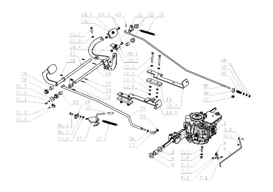 Transmission EF 105J/15,5H Cat.2008 Garden tractor