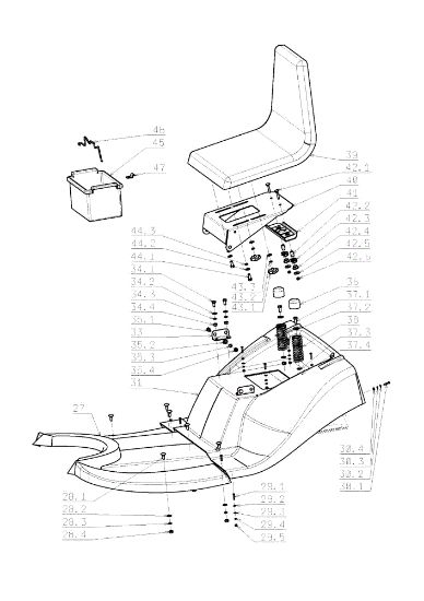 Hood (1/3) EF 105J/15,5H Cat.2008 Garden tractor