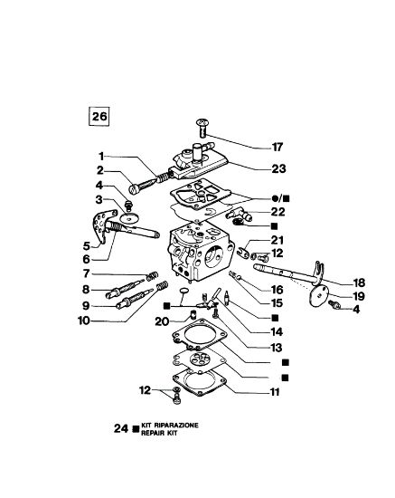 Carburettor WT-162A 146 Chainsaw
