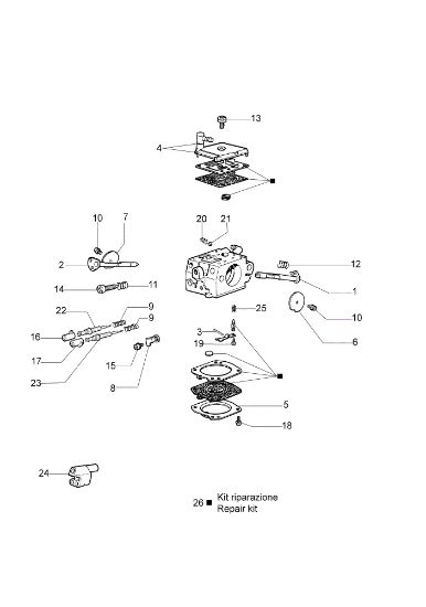 Carburettor HDA-160F 162 Chainsaw