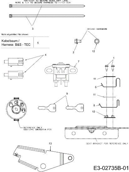 Wiring schematic FORMULA 97/13,5 T Cat.2008 Garden tractor