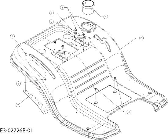 Rear fender FORMULA 108/17,5 H Cat.2008 Garden tractor