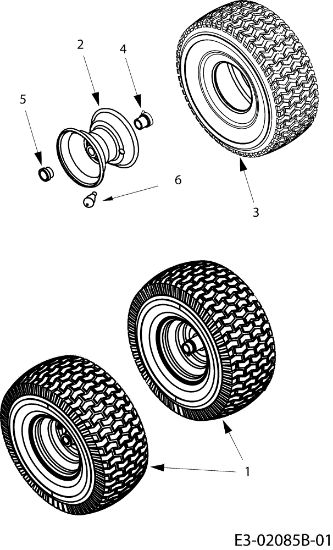 Front wheels FORMULA 108/17,5 H Cat.2008 Garden tractor