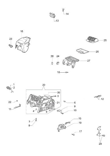 Crankcase and air filter 136 Chainsaw