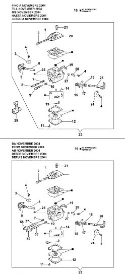 Carburettor WT-561A 140 S Chainsaw