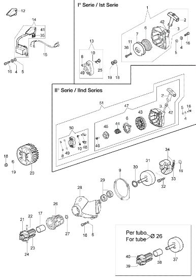 Starter assy and clutch DS 3800 S Brushcutter