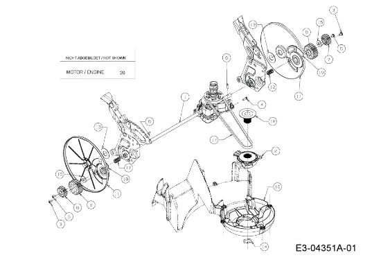 Rear axle LR 55 VBX 4 in 1 Lawnmower