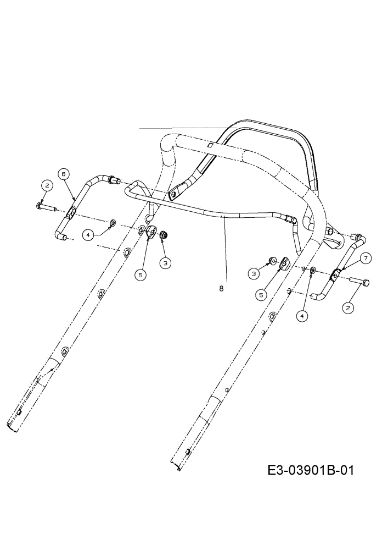 Control lever LR 55 VBX 4 in 1 Lawnmower