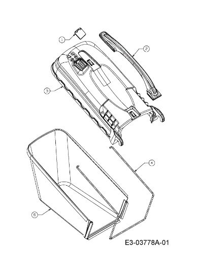 Grass catcher assy LR 55 VBX 4 in 1 Lawnmower