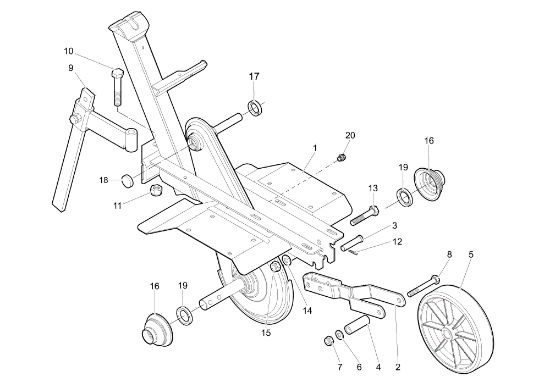 Frame assembly MZ 2095 R Rotary tiller