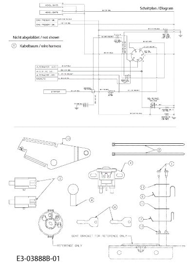 Wiring schematic (1/2) KOMMAND 80/12,5 T Garden tractor