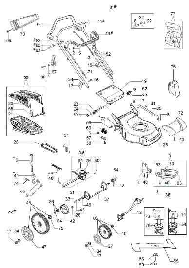 Illustrated parts list LR 53 THX ALLROAD Lawnmower