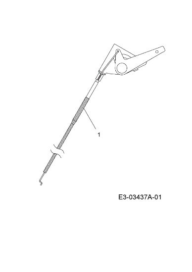Throttle cable KOMMAND 92/15 H Garden tractor