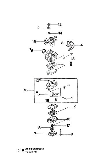 Carburettor WYJ-205A 8250 RL Brushcutter