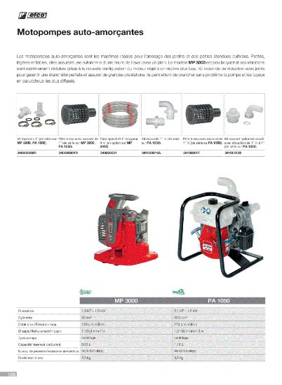  Accesorios para motobombas