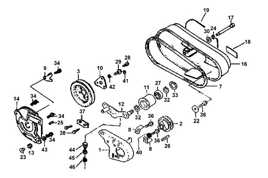 Pulleys 106 (Fino/Until 2009) Rotary tiller