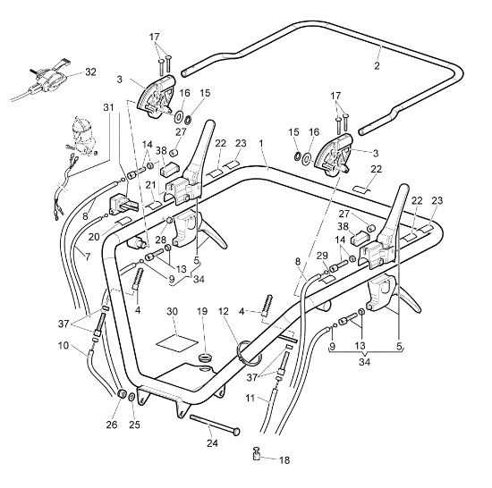 Control box (Handlebar) NTR 450 (Fino/Until 2009) Transporter