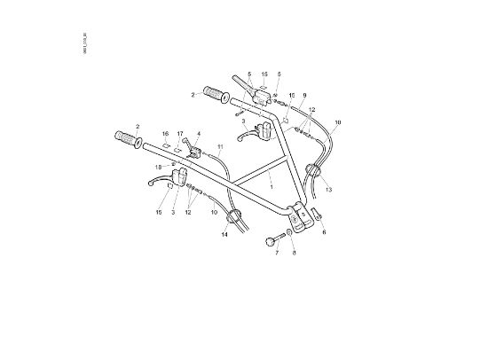 Control box (Handlebar) 160 (Fino/Until 2009) Rotary tiller