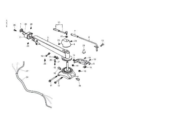 Handlebar and controls 160 (Fino/Until 2009) Rotary tiller