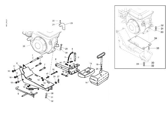 Structural steel components (1/2) 160 (Fino/Until 2009) Rotary tiller
