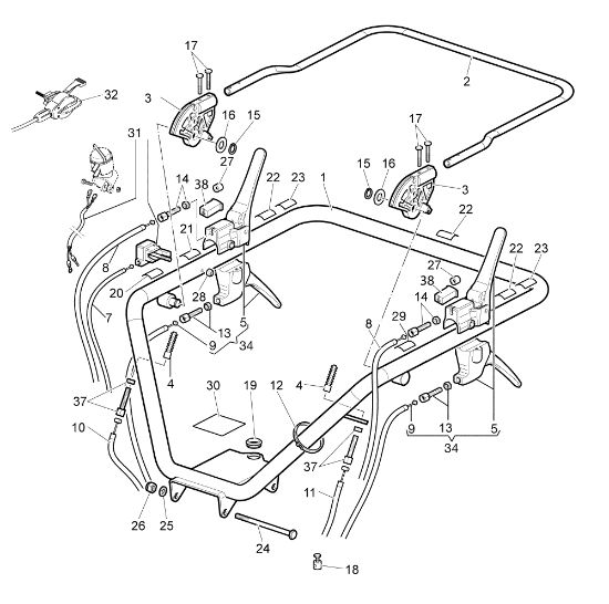 Control box (Handlebar) NTR 1750 D (Fino/Until 2009) Transporter