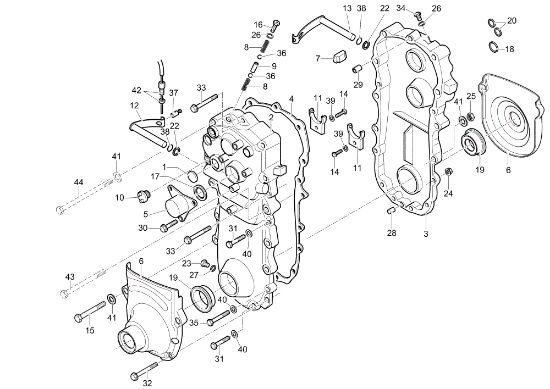 Speed-change gear box 162 (Fino/Until 2009) Rotary tiller