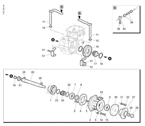 Gears (Gearbox) (2/2) NTS 65 (Fino/Until 2009) Flail mowers