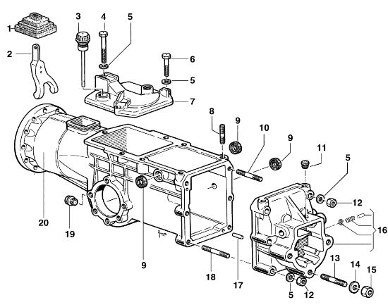 Speed-change gear box KAM 4 (Fino/Until 2009) Rotary cultivator