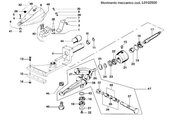 Mechanical movement L0102500 KAM 4 (Fino/Until 2009) Rotary cultivator