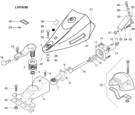 Oil bath movement L0101900 KAM 4 (Fino/Until 2009) Rotary cultivator