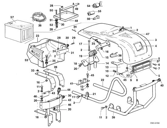 Hood (Vers. 1) KAM 5 (Fino/Until 2009) Rotary cultivator