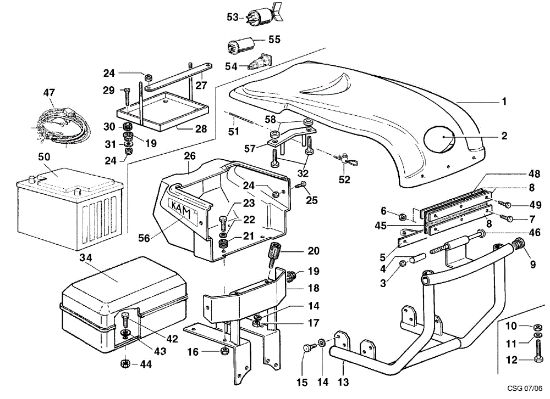 Hood polyurethane KAM 5 (Fino/Until 2009) Rotary cultivator
