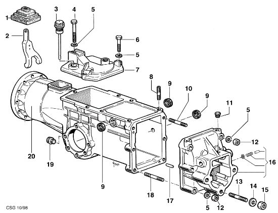 Speed-change gear box KAM 5 (Fino/Until 2009) Rotary cultivator