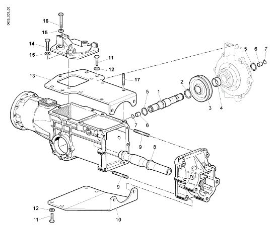 Gears (Gearbox) (1/2) FC 30 M (Fino/Until 2009) Mower