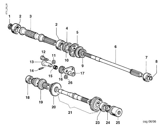 Gears (Gearbox) (2/2) FC 30 M (Fino/Until 2009) Mower