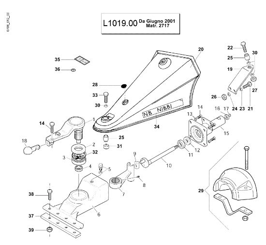 Oil bath movement L0101900 FC 30 M (Fino/Until 2009) Mower