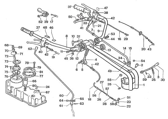 Handlebar rod 700-800 Rotary cultivator