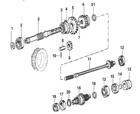Gears (Gearbox) 506 / 506 CDA Rotary cultivator