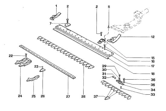 Special cutter bar 506 / 506 CDA Rotary cultivator