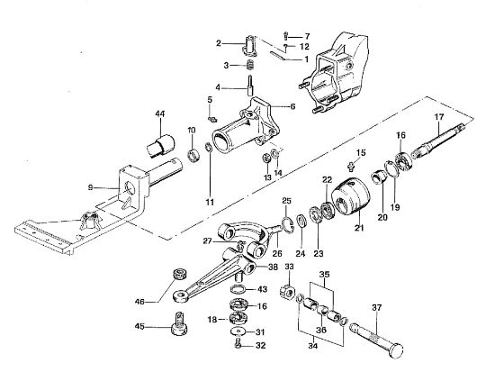 Cutting bar movement (Adjustable connection) 506 / 506 CDA Rotary cultivator