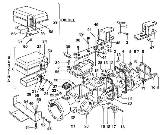 Speed-change gear box 508 / 508 CDA Rotary cultivator