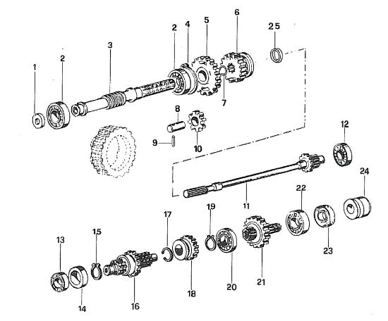 Gears (Gearbox) (CDA) 508 / 508 CDA Rotary cultivator
