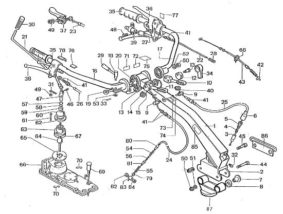 Handlebar rod 600 Rotary cultivator